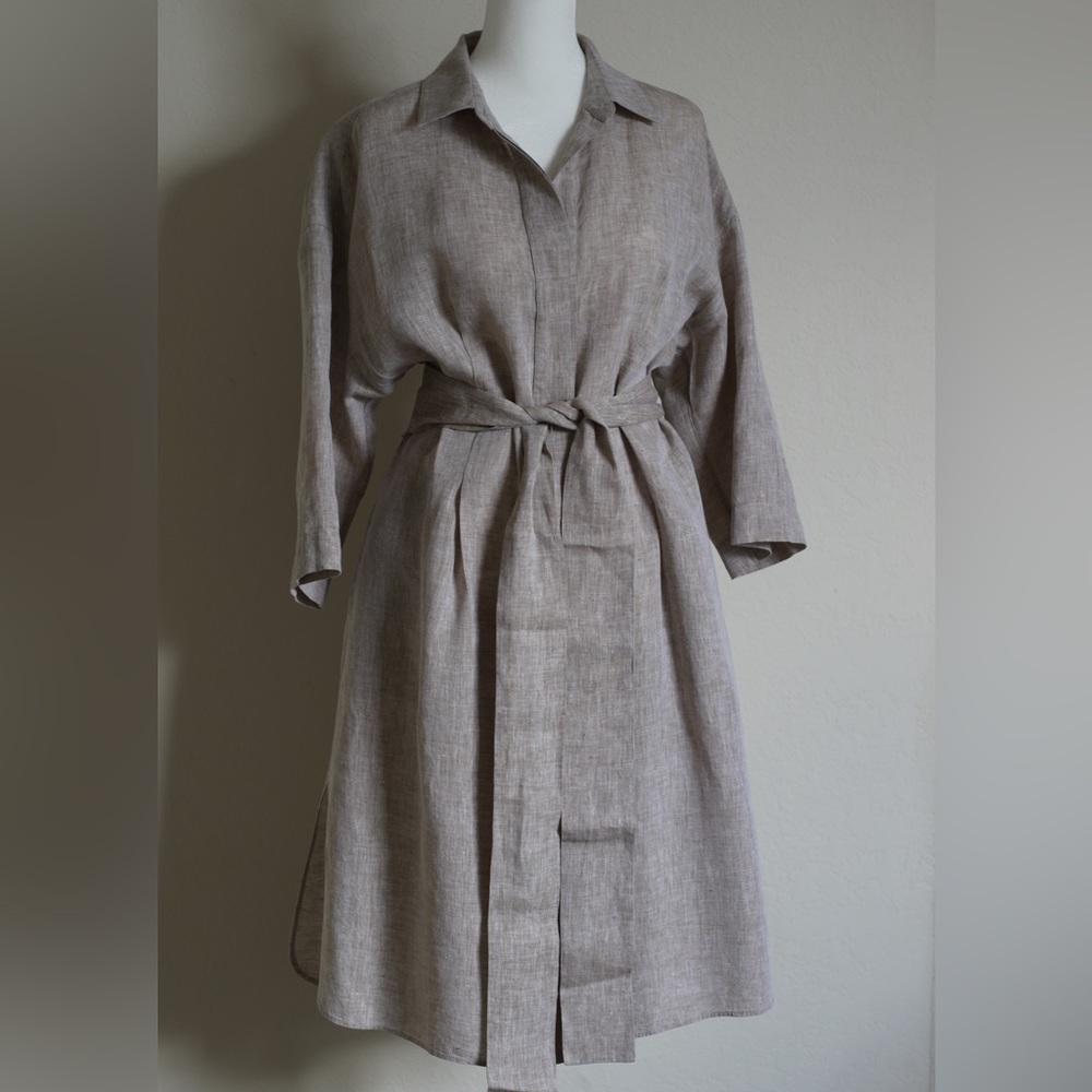 Lafayette 148 New York Linen Shirtdress